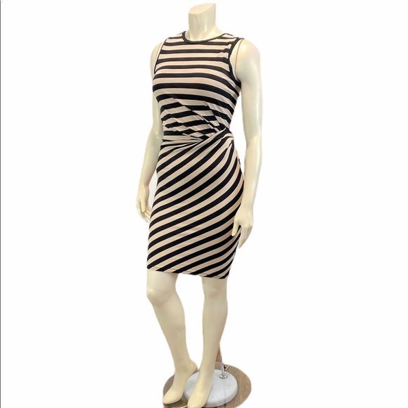 RACHEL by Rachel Roy Stripe Twist Waist Med Dress - Picture 3 of 5